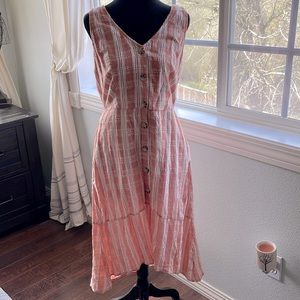 Maurice’s Dusty Pink and White Plaid Button Up Dress size Medium